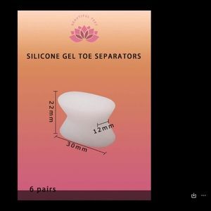 Beautiful Feet silicone gel toe separators, these r the medium size,6 prs